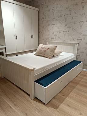 מיטה מעוצבת מדגם לירון 1.20 + מיטת חבר נשלפת : image 2
