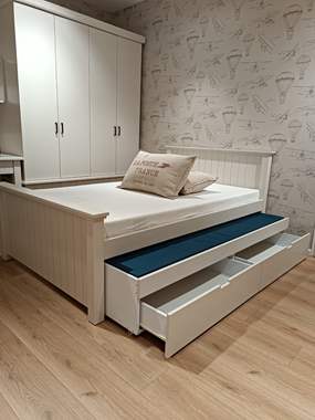 מיטה מעוצבת מדגם לירון 1.20 + מיטת חבר נשלפת : image 3