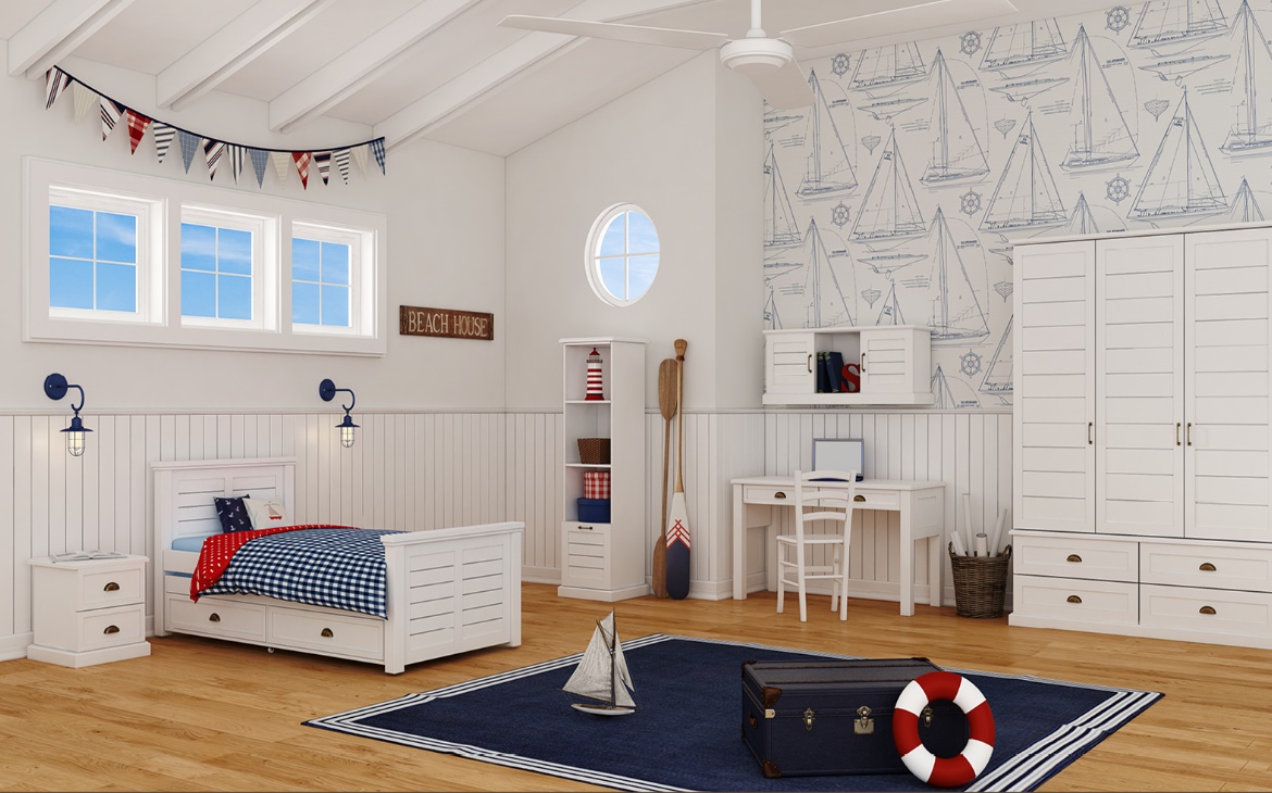 מיטת ילדים מדגם ים